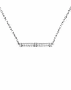Judith Ripka Little Luxuries Silver 0.25 Ct. Tw. White Topaz Necklace Women