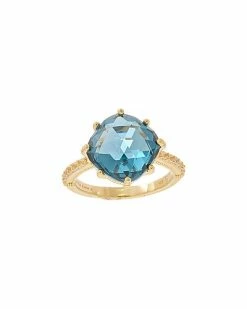 Judith Ripka Flora 14K Over Silver Gemstone Ring Women
