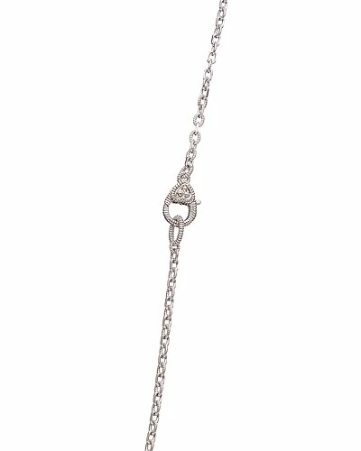 Judith Ripka La Petite Silver White Topaz Station Chain Necklace Women - Image 3