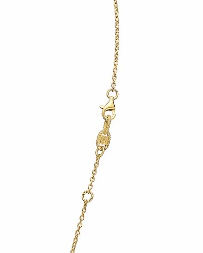 Judith Ripka Little Jewels 14K Over Silver White Topaz Peace Sign Pendant Necklace Women - Image 3