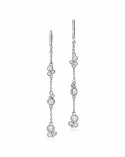 Judith Ripka Lore Silver White Topaz Drop Earrings Women