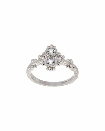 Judith Ripka Lore Silver White Topaz Cluster Ring Women