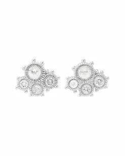 Judith Ripka Santorini Silver 0.59 Ct. Tw. White Topaz Earrings Women