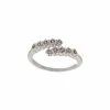 Judith Ripka Lore Silver White Topaz Bypass Ring Women