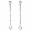 Judith Ripka Santorini Silver 0.64 Ct. Tw. White Topaz Earrings Women