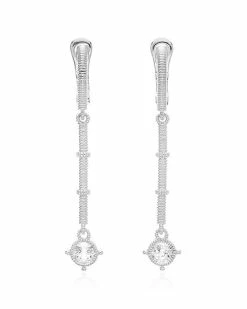 Judith Ripka Santorini Silver 0.64 Ct. Tw. White Topaz Earrings Women
