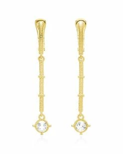 Judith Ripka Lore 14K Over Silver White Topaz Earrings Women