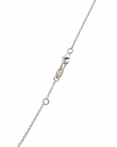 Judith Ripka Little Jewels Silver White Topaz Heart Charm Necklace Women - Image 3