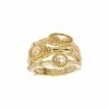Judith Ripka Sanibel 14K Over Silver CZ Three-Stone Ring Women
