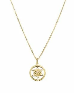 Judith Ripka Little Jewels 14K Over Silver White Topaz Star Charm Necklace Women