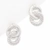 Judith Ripka Cavallo Silver Double Circle Studs Women