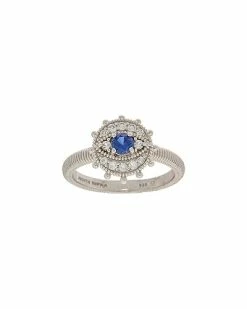 Judith Ripka Little Jewels Silver Gemstone Evil Eye Ring Women