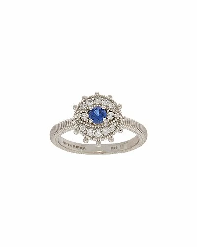 Judith Ripka Little Jewels Silver Gemstone Evil Eye Ring Women